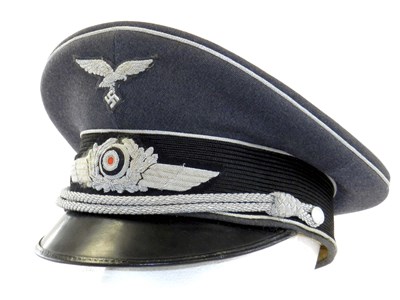 Lot 714 - German Third Reich Luftwaffe Officer's visor cap