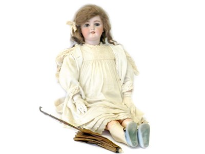 Lot 805 - Simon & Halbig bisque 96cm blonde doll c.1900