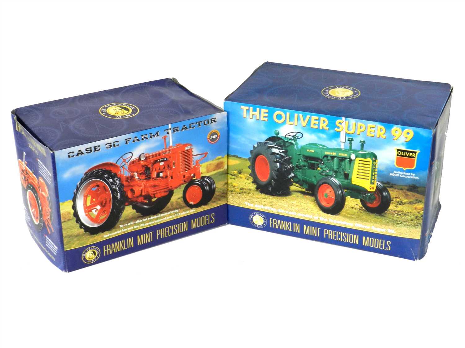 Lot 737 - Franklin Mint 1/12 Oliver and Case tractors