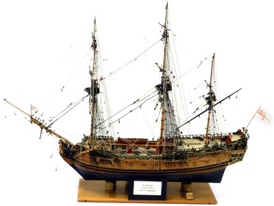 Lot 797 - Wooden model of HMS Gloucester 50-gun ship of the line.