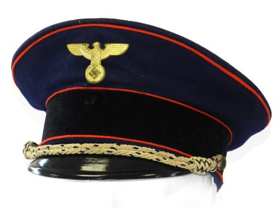 Lot 718 - German Third Reich Railroad Officer's visor cap