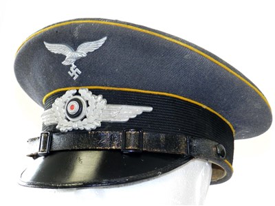 Lot 719 - German Third Reich Luftwaffe NCO/EM visor cap