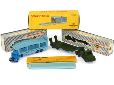 Lot 746 - Boxed Dinky Bedford Pullmore, Antar Tank Transporter, Garage and ramp.