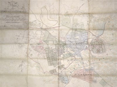 Lot 72 - 19th century British Indian military survey map