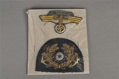 Lot 693 - German Third Reich NSKK cap eagle, wreath and cockade