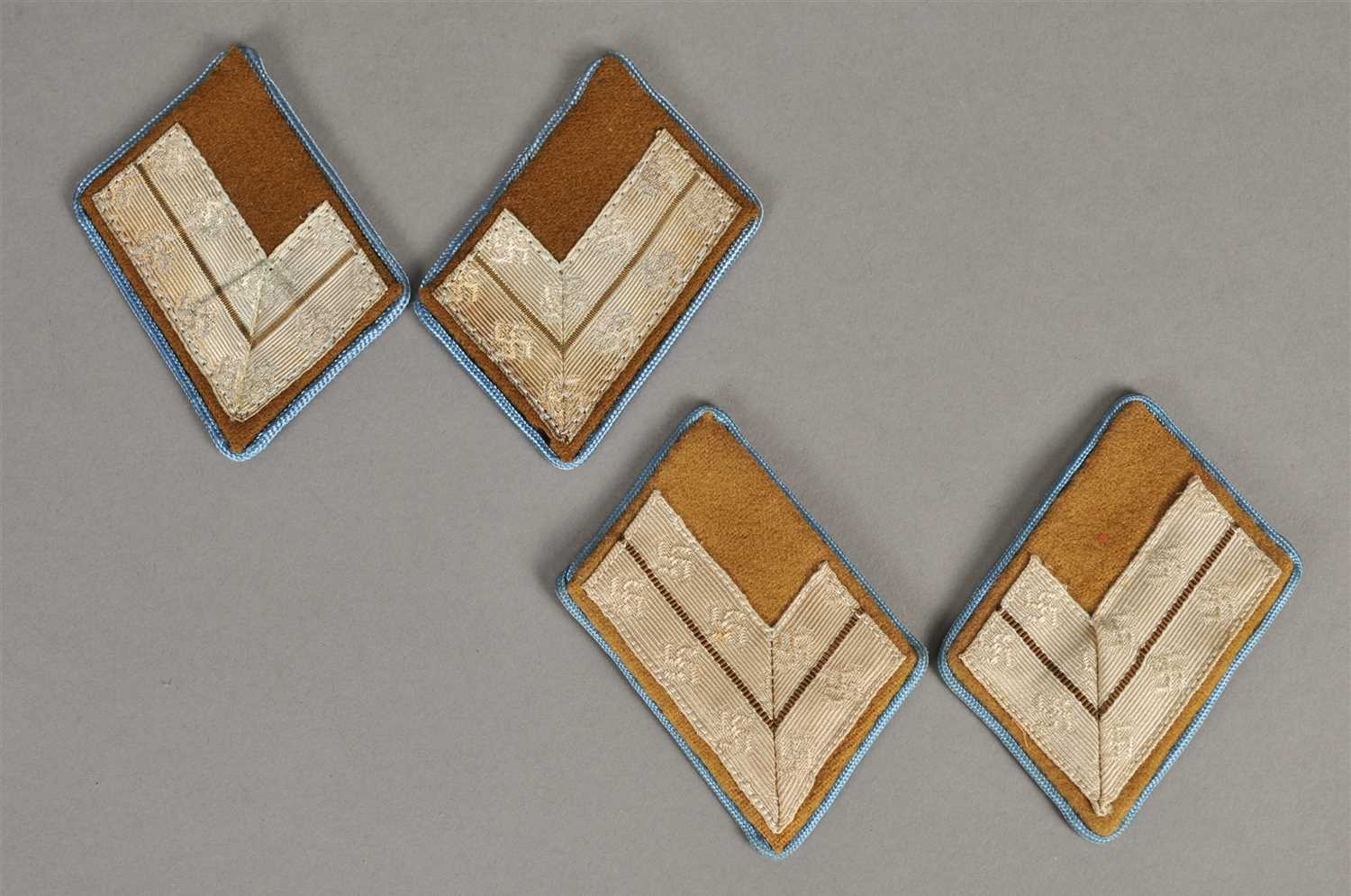 Lot 694 - Four sets of German Third Reich NSDAP collar tabs - 3rd Regulation (1936-39)