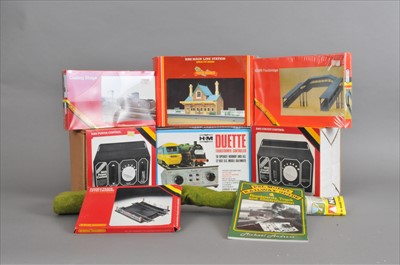 Lot 262 - Two boxed Mainline Railways train sets, Hornby control units and accessories.