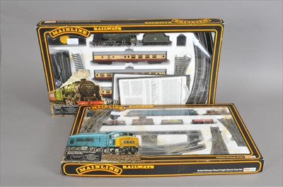 Lot 262 - Two boxed Mainline Railways train sets, Hornby control units and accessories.