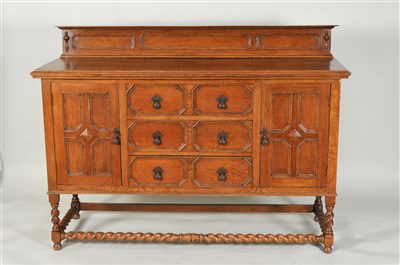 Lot 346 - A continental oak sideboard