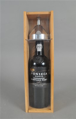Lot 588 - Fonseca Guimaraens 1987, with wine funnel,...