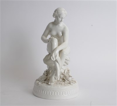 Lot 98 - Mid-19th century Fontainebleau glazed porcelain figure