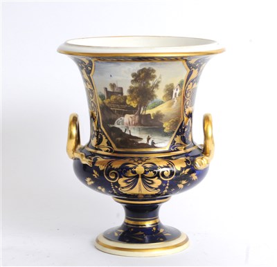 Lot 93 - A Bloor Derby twin-handled campagna vase