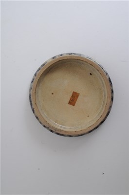 Lot 52 - A prattware pot lid, 'The Listner'