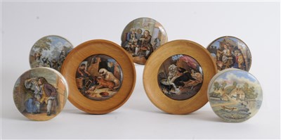 Lot 248 - Prattware pot lids