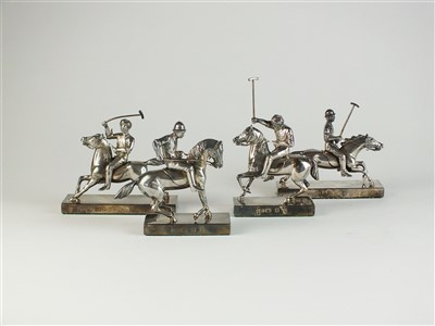 Lot 47 - A set of four silver Polo match models