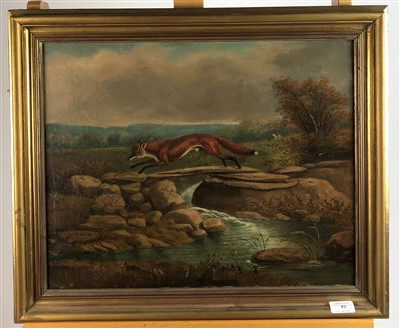 Lot 93 - Fox Hunt, oil