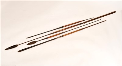 Lot 330 - A group of four African throwing spears