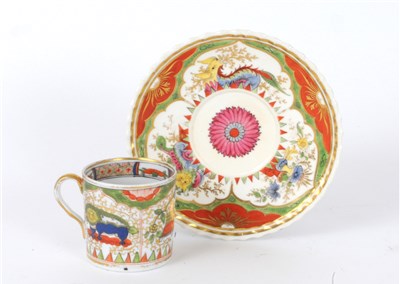Lot 38 - John Rose coffee can and Worcester saucer