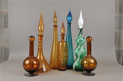 Lot 141 - Mid-20th century glass decanters