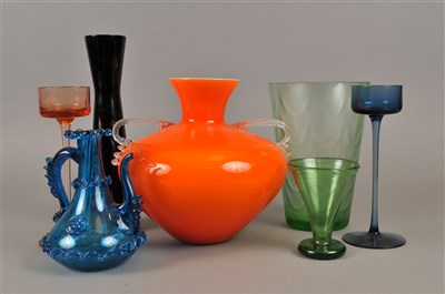 Lot 158 - An interesting collection of mid-20th century coloured glass