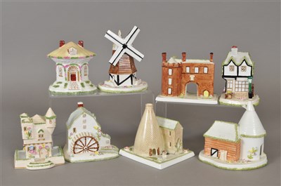 Lot 159 - A group of Coalport cottages