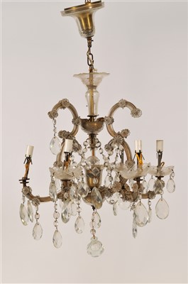 Lot 245 - A pair of Maria Theresa Bohemian crystal chandeliers