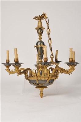 Lot 329 - A decorative early 20th century eight branch chandelier