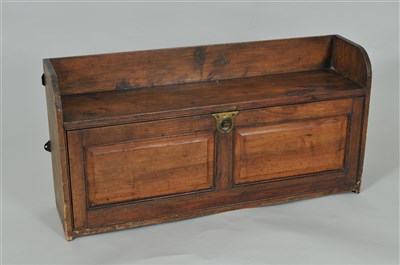 Lot 513 - An Edwardian pine wall hanging cupboard