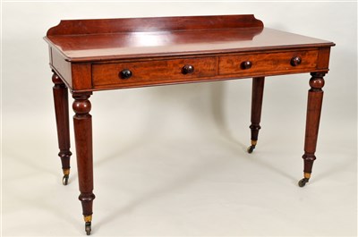 Lot 144 - A 19th century mahogany writing / side table attributed to Holland & Sons