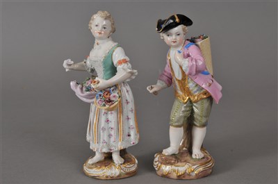 Lot 200 - Pair of Meissen porcelain figures