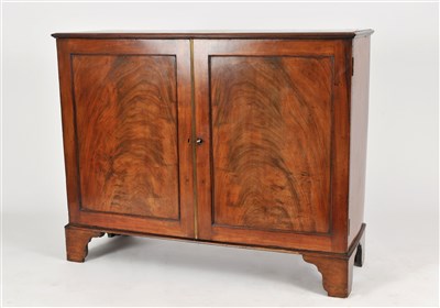 Lot 117 - An early 19th century mahogany veneered hall cupboard