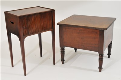 Lot 125 - A small 19th century bedside cupboard and a commode