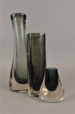 Lot 138 - Three mid-20th century studio glass vases