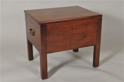 Lot 403 - A heavy 19th century mahogany commode