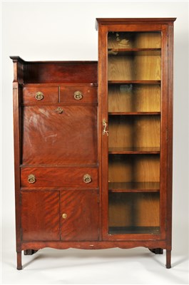 Lot 422 - An Edwardian mahogany secretaire bookcase