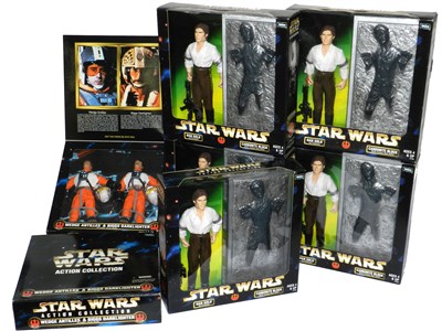 Lot 280 - Kenner 12" Han Solo in Carbonite (5), Wedge...