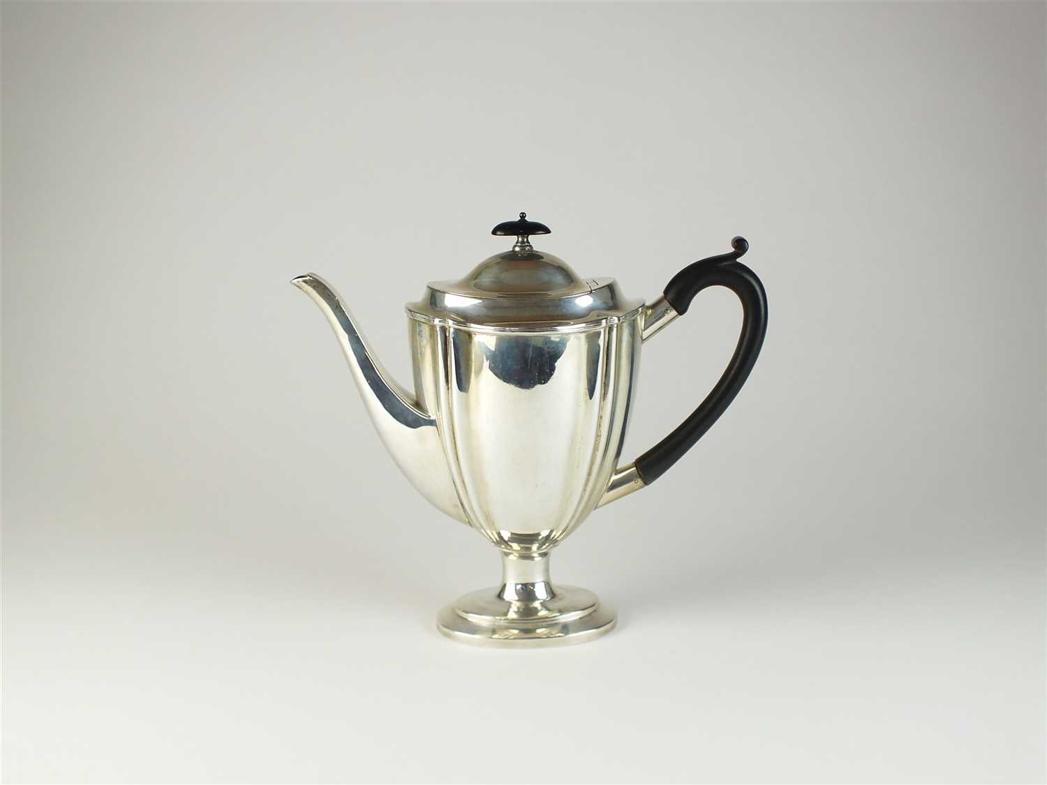 Lot 10 - A silver coffee pot