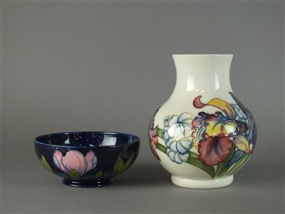 Lot 250 - A Moorcroft bowl and vase