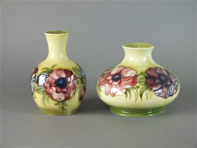 Lot 251 - Two Moorcroft 'Anemone' vases