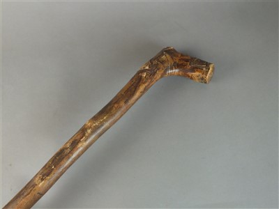 Lot 370 - Boer War interest - a carved Prisoner of War walking stick