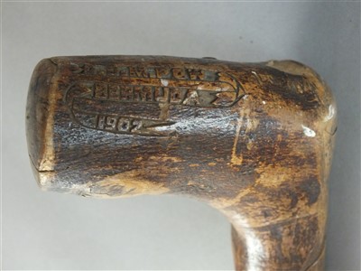 Lot 370 - Boer War interest - a carved Prisoner of War walking stick