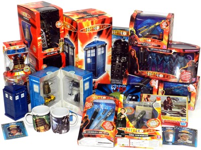 Lot 347 - Dr Who Ephemera: Tardis lamp, alarm clock, 2 x...