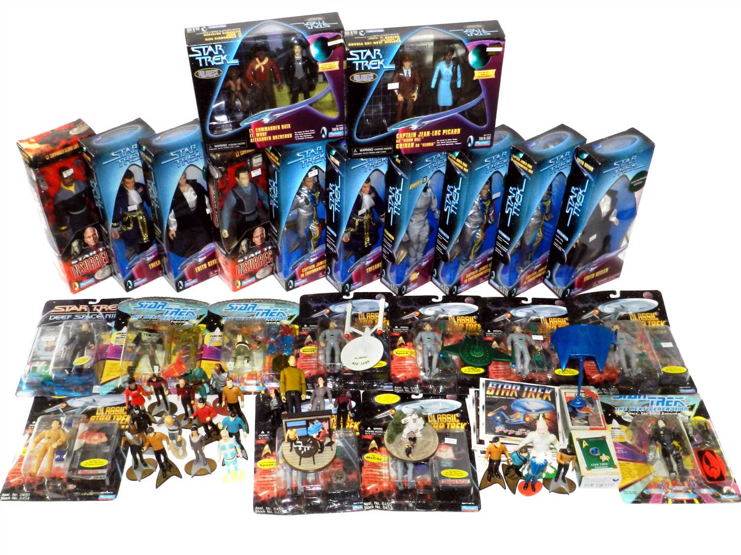 Lot 356 - Playmates Star Trek figures 10 x 9" boxed...