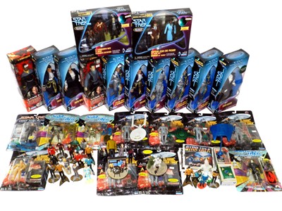 Lot 356 - Playmates Star Trek figures 10 x 9" boxed...