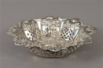 Lot 36 - A pierced silver dish