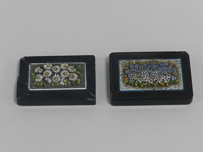 Lot 356 - Two 19th century Italian micro-mosaic panels