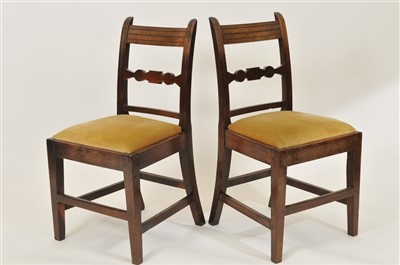 Lot 498 - Five 19th century mahogany dining chairs