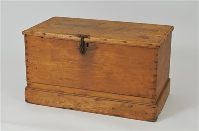 Lot 590 - An Edwardian or earlier rustic pine blanket / storage box