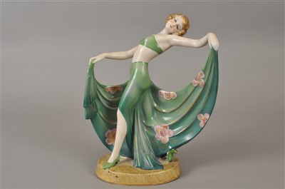 Lot 187 - Art Deco porcelain lady