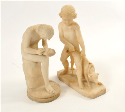 Lot 277 - Two 19th century alabaster figures